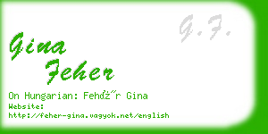 gina feher business card